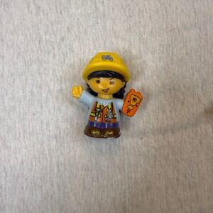 Fisher‎ Price Little People Construction Worker Girl Toy Figure 2016 Mattel